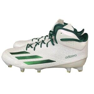 Adidas‎ Adizero Football Cleats Size 10.5 Green/White